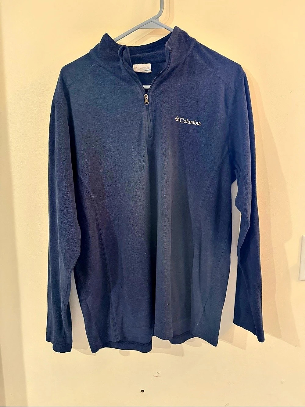 Columbia Steens Mountain Quarter-Zip Fleece Pullover Men's Medium Blue
